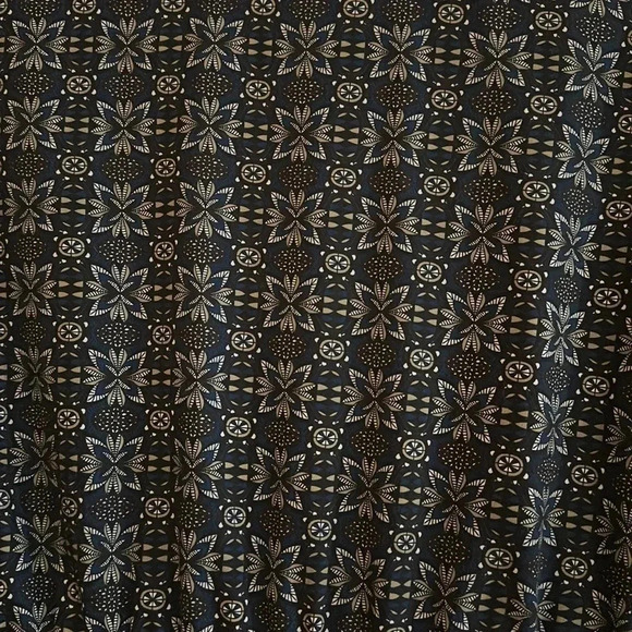 Draw Boho Peasant Long Sleeve Mock Neck Tiered Midi Dress Size Medium - Picture 7 of 8